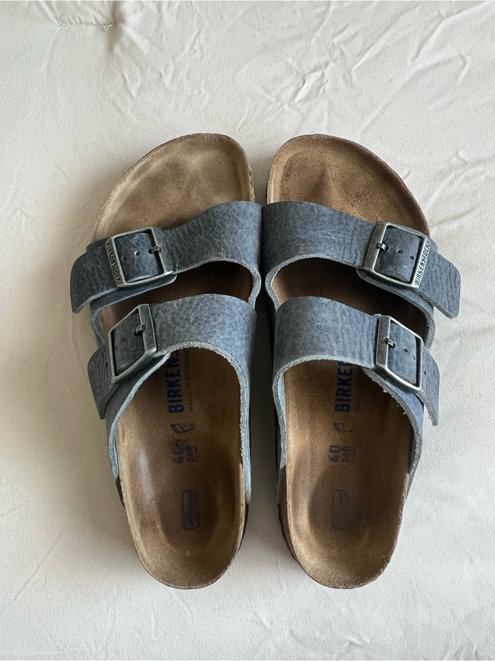 Birkenstock Arizona Double Strap Sandals in Grey